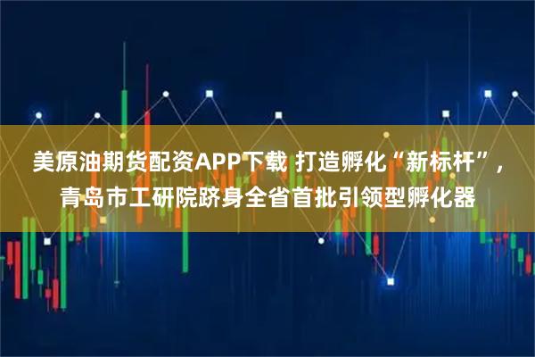 美原油期货配资APP下载 打造孵化“新标杆”，青岛市工研院跻身全省首批引领型孵化器